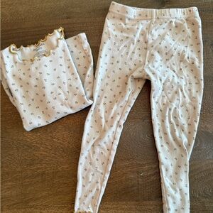 Avauma Cream Pajama with Gold Accents